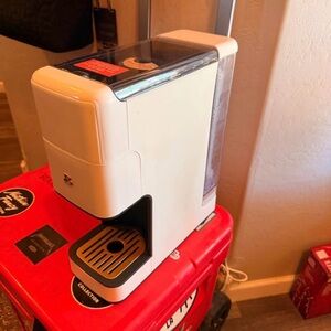 Compact White Coffee Maker